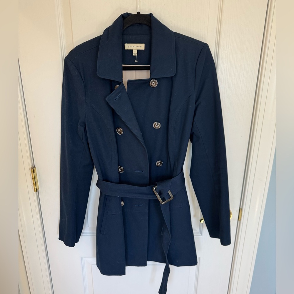 Women's 41 Hawthorn Navy Belted Jacket Like new
